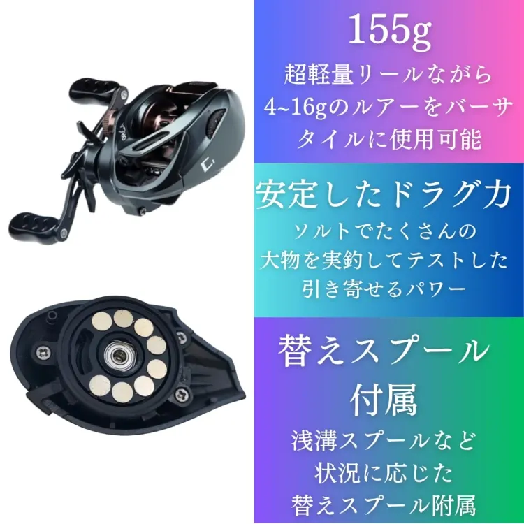 ベイトリール 155g 30mm スプール Orca C1 画像2